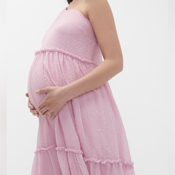 HATCH The Joy Midi Sleeveless Maternity Dress In Lilac Size 2 Women's - Picture 3 of 14